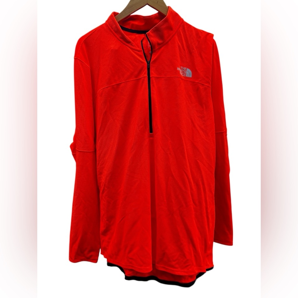 The North Face Neon‎ Orange Pullover Light Running Jacket